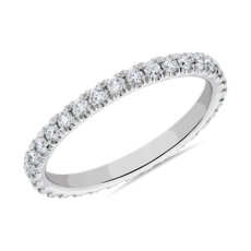The Gallery Collection Pavé Diamond Eternity Ring in Platinum