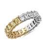 Radiant-Cut Half and Half Yellow Diamond Eternity Ring in 18k Yellow and White Gold (4.00 ct. tw.)