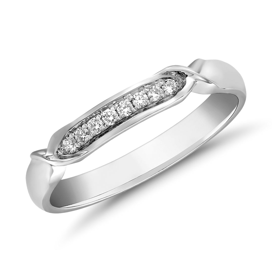 Icon Diamond Female Ring in 18k White Gold (1/10 ct. tw.)