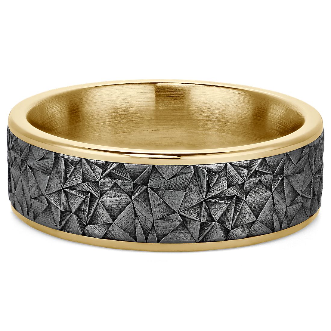 Kaleidoscope Wedding Ring in Tantalum and 14k Yellow Gold (7.5 mm)