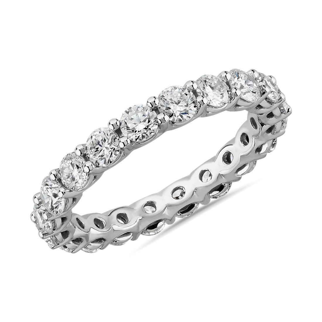 Lab Grown Diamond Low Dome Eternity Ring in 14k White Gold (1.90 ct. tw.)
