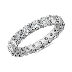 Lab Grown Diamond Low Dome Eternity Ring in 14k White Gold (3 ct. tw.)