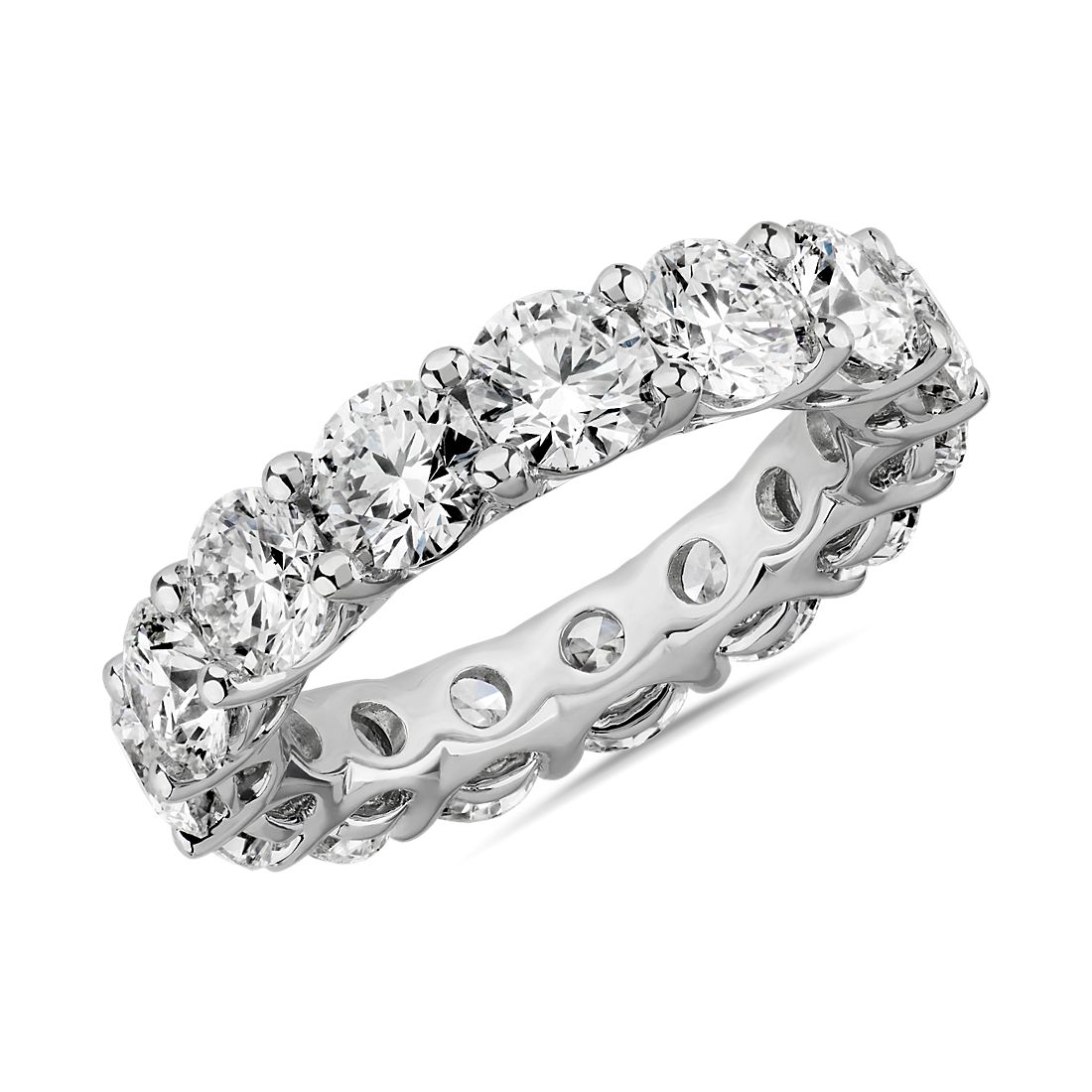 Lab Grown Diamond Low Dome Eternity Ring in 14k White Gold (4.76 ct. tw.)