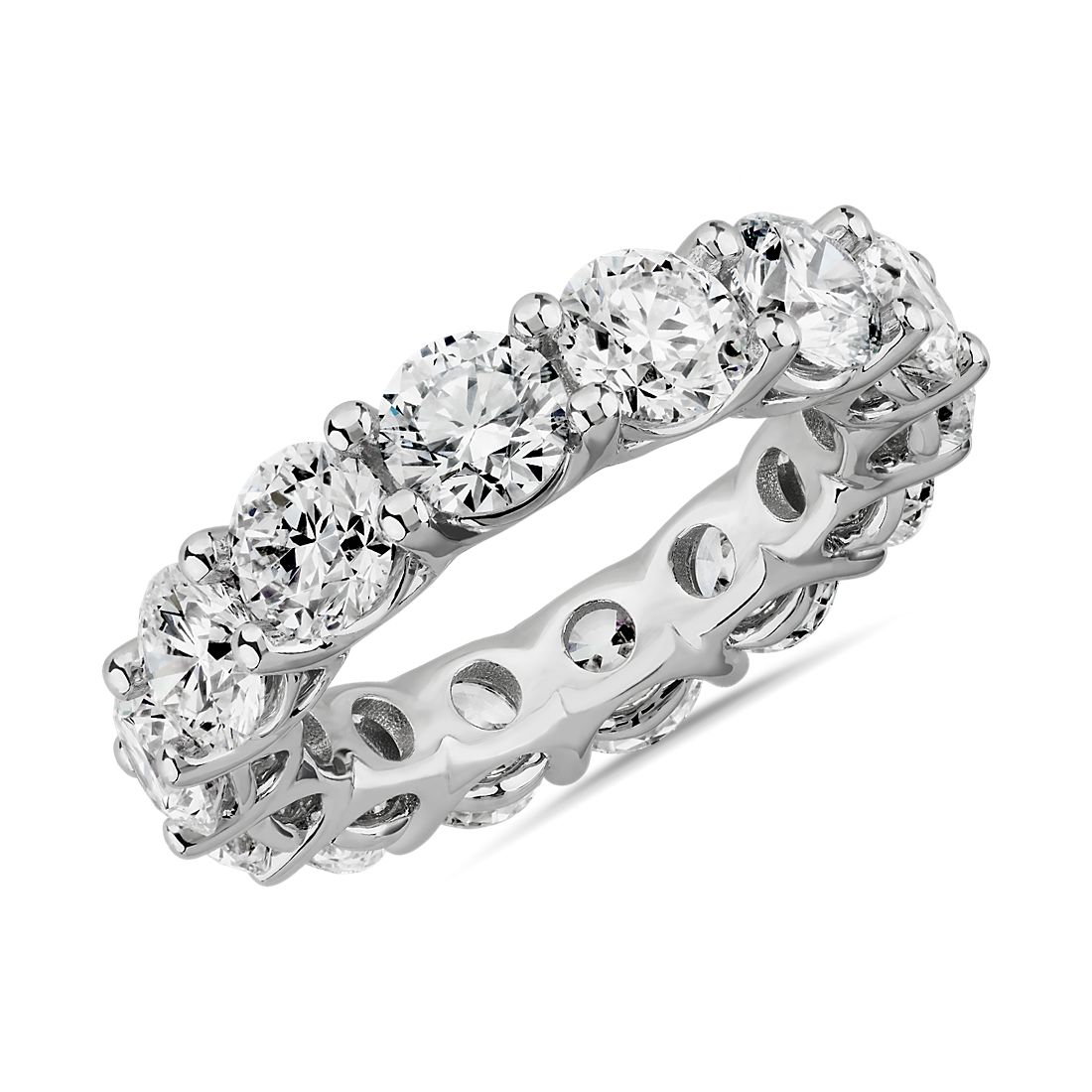 Lab Grown Diamond Low Dome Eternity Ring in 14k White Gold (5.67 ct. tw.)