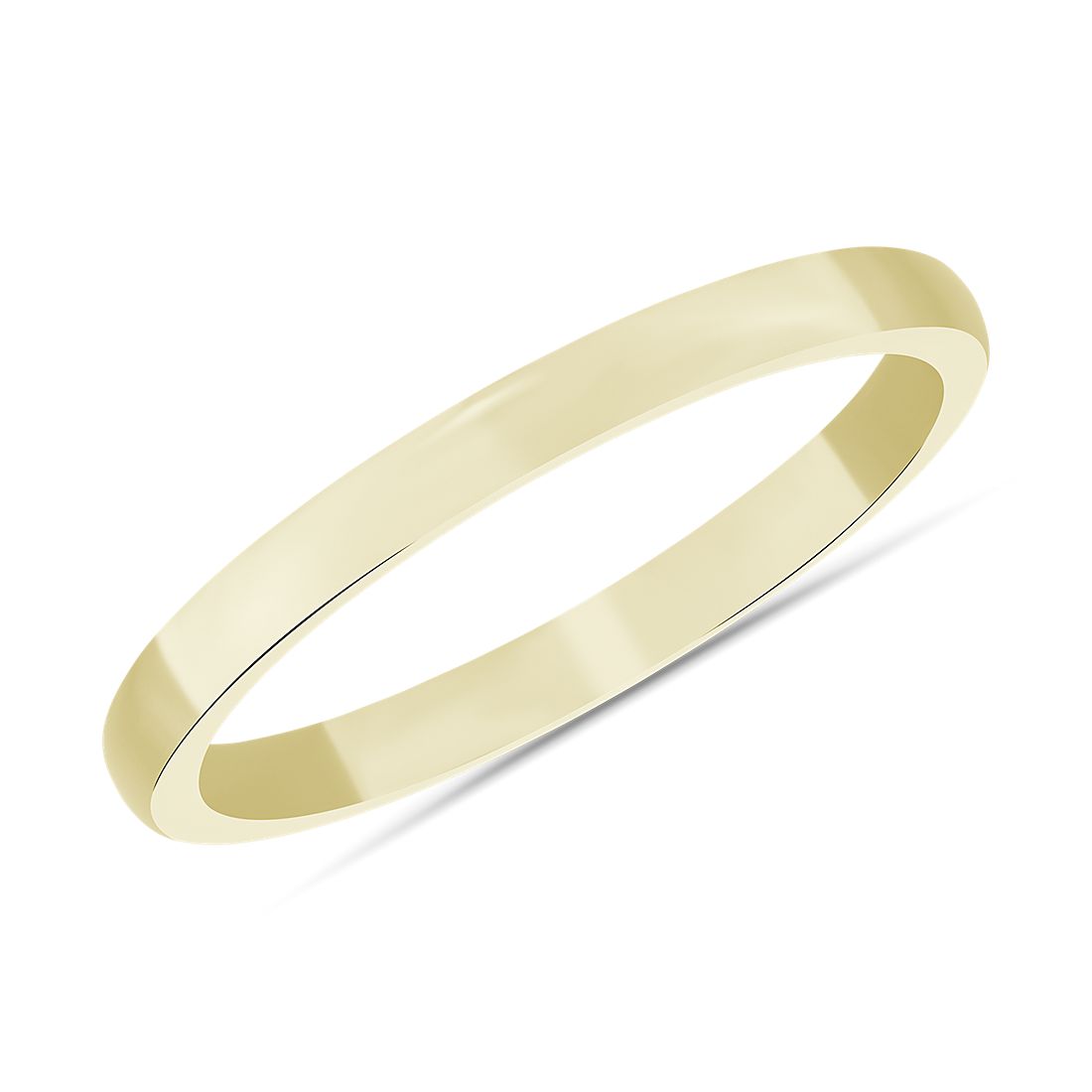 Low Dome Comfort Fit Wedding Ring in 18k Yellow Gold (2 mm)