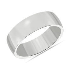 Low Dome Comfort Fit Wedding Ring in Platinum (7mm)