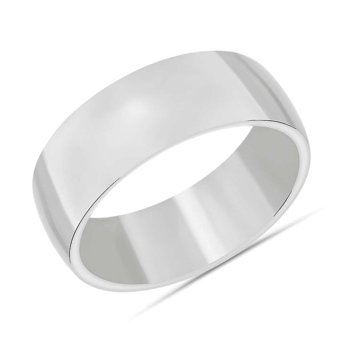 Low Dome Comfort Fit Wedding Ring in Platinum (8 mm)