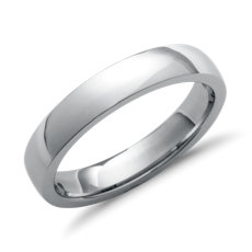 Low Dome Comfort Fit Wedding Ring in Platinum (4mm)