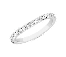 Luxe Curved Matching Diamond Wedding Ring in 14k White Gold (1/4 ct. tw.)