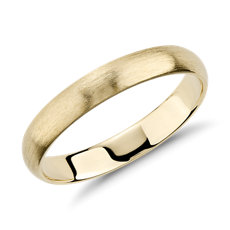 NEW Matte Classic Wedding Ring in 14k Yellow Gold (3mm)