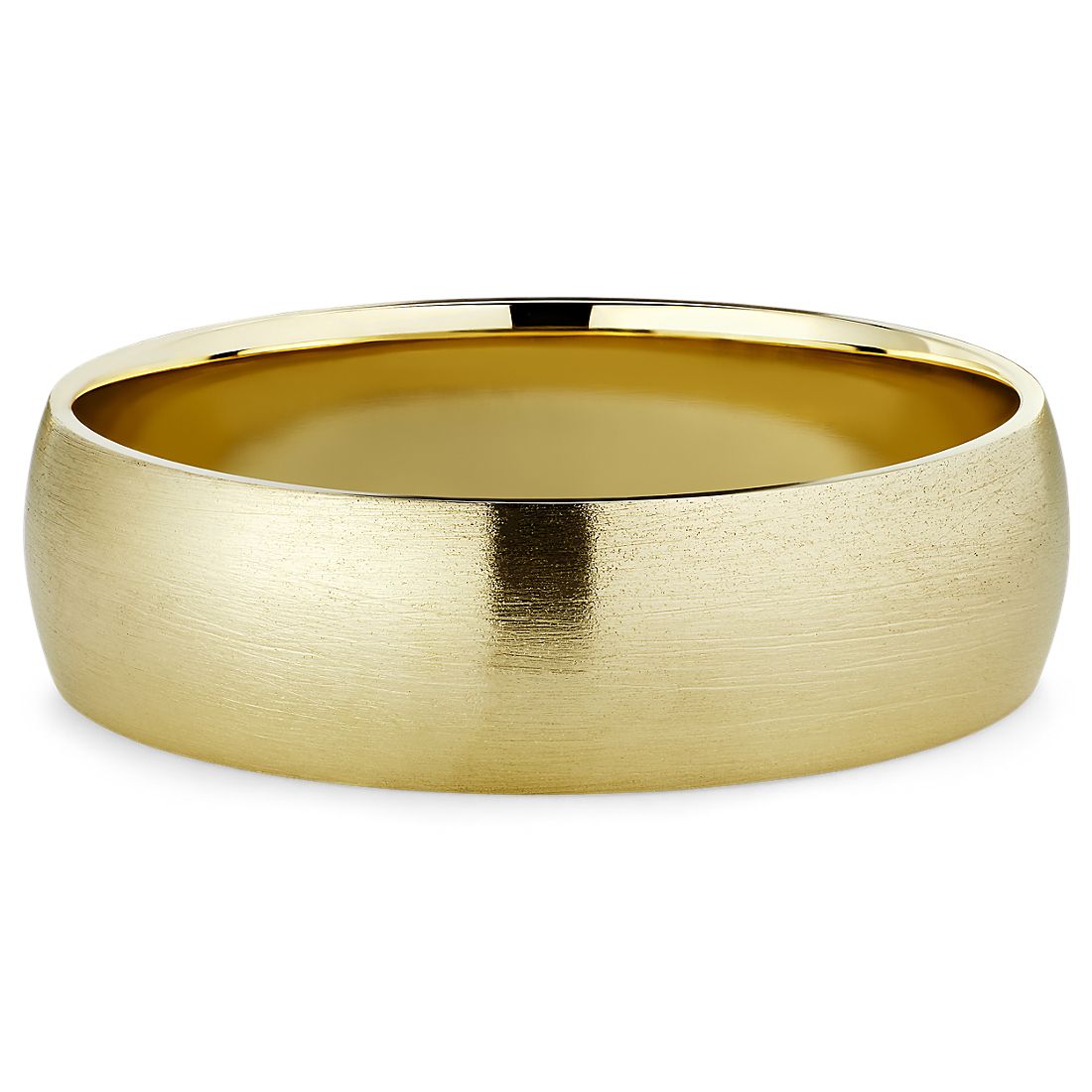 Matte Classic Wedding Ring in 14k Yellow Gold (6 mm)