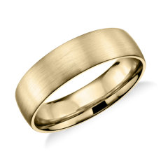14k 金哑光经典结婚戒指（6 毫米）