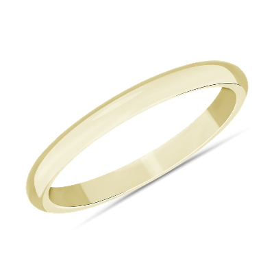 Mid-weight Comfort Fit Wedding Band in 14k Yellow Gold (2mm) | Blue Nile