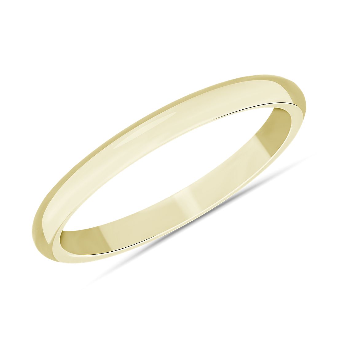 Mid-weight Comfort Fit Wedding Ring in 14k Yellow Gold (2 mm)