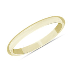 NOUVEAU Alliance confort légère en or jaune 14 carats (2 mm) 