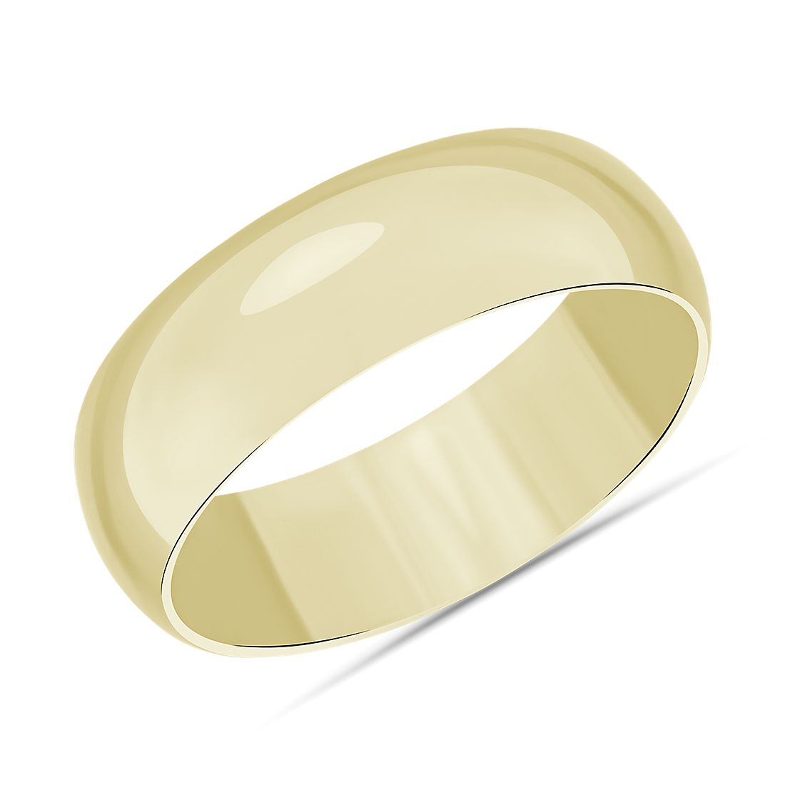Mid-weight Comfort Fit Wedding Ring in 14k Yellow Gold (7 mm)