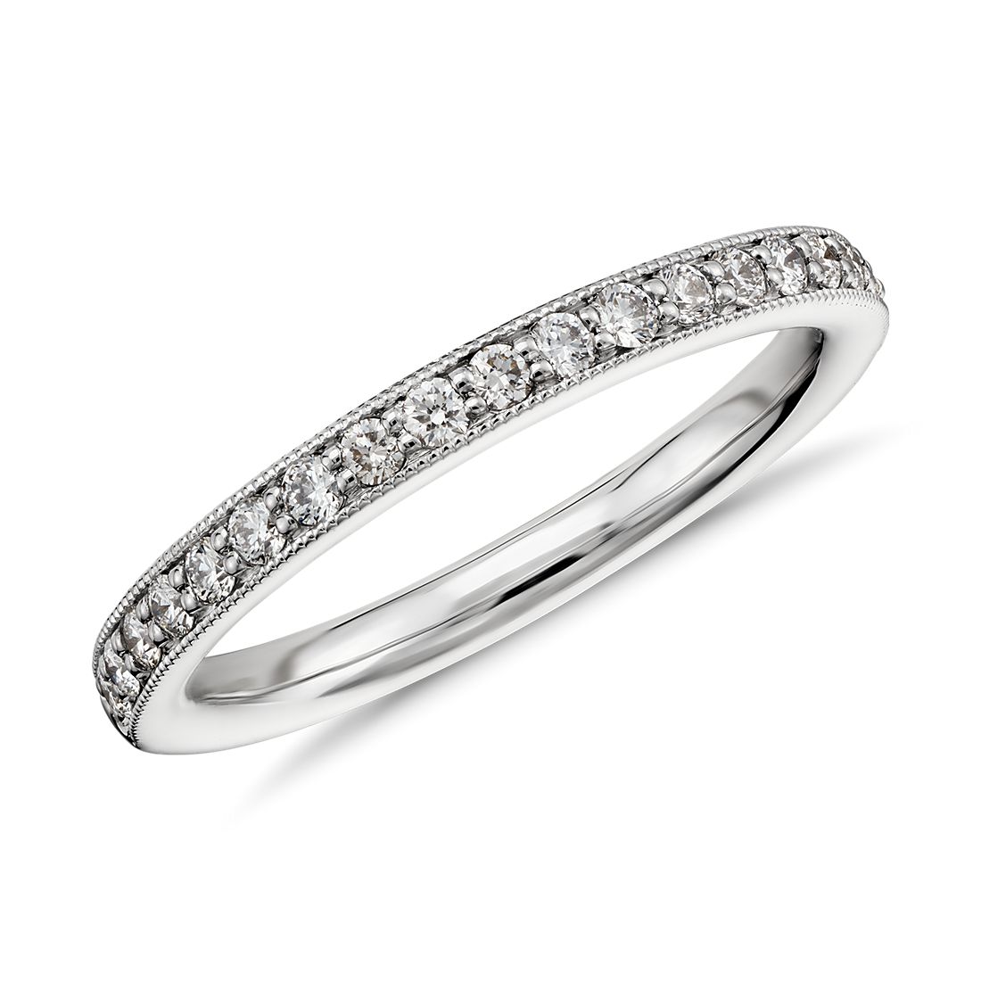 Riviera Pavé Heirloom Diamond Ring in 14k White Gold (1/4 ct. tw.)