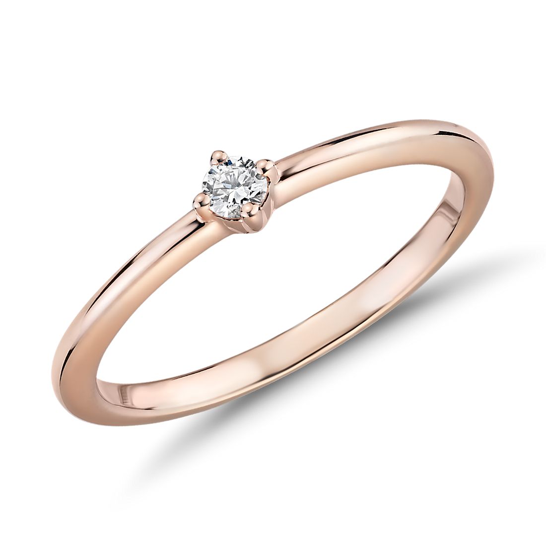 Stackable Metal Fashion Ring in 14K Rose Gold Size 6 