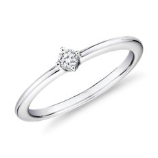 Mini Diamond Stackable Fashion Ring in 14k White Gold