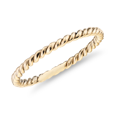 Mini Rope Ring in 14k Yellow Gold | Blue Nile