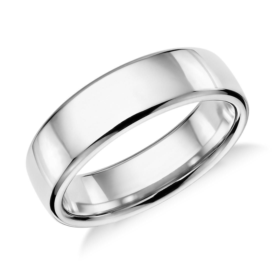 Modern Comfort Fit Wedding Ring in Platinum (6.5mm)