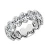 Oval Cut Diamond Eternity Ring in 18k White Gold (6.84 ct. tw.)