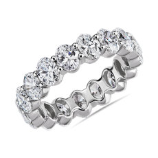 Oval Cut Diamond Eternity Ring in 18k White Gold (3.0 ct. tw.)