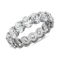 NEW Oval Cut Diamond Eternity Ring in 18k White Gold (5.0 ct. tw.)