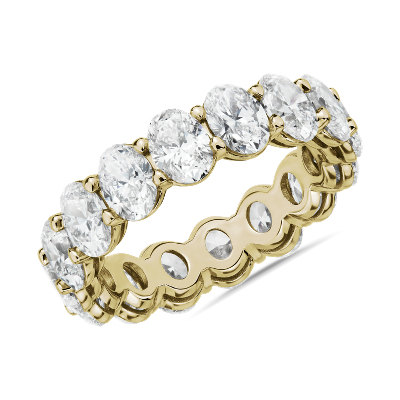 Oval Cut Diamond Eternity Ring in 18k Yellow Gold (4.31 ct. tw.)