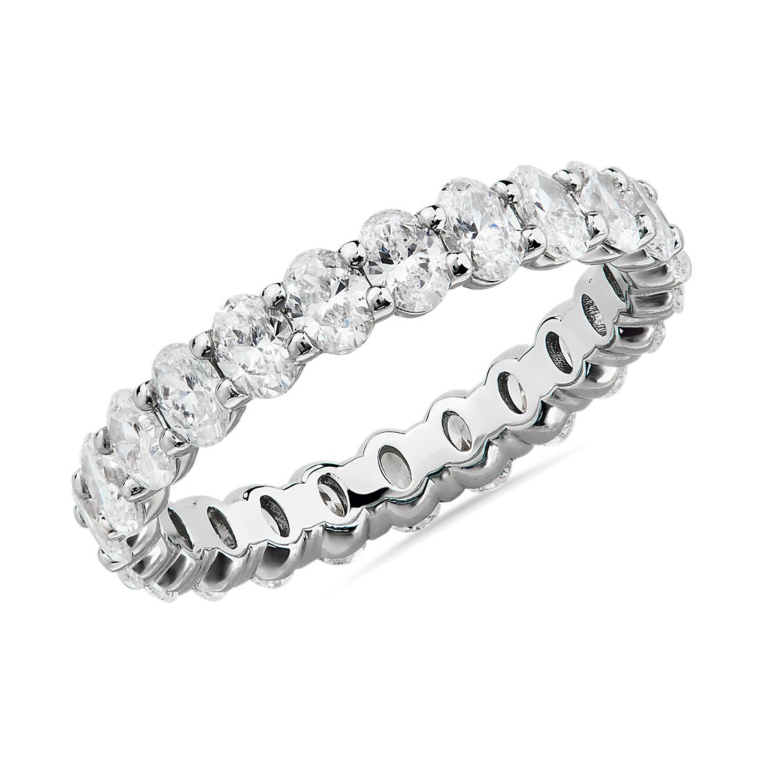 Oval Shape Diamond Eternity Ring in Platinum (2.0 ct. tw.)