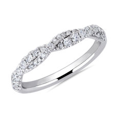 NEW Overlapping Twist Diamond Ring in 14k White Gold (0.31 ct. tw.)