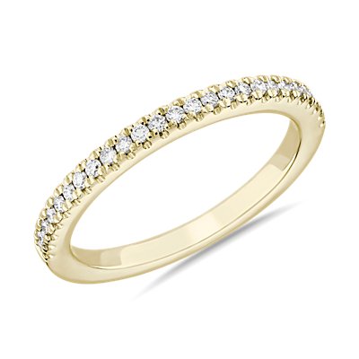 Pavé Matching Diamond Wedding Ring in 14k Yellow Gold (1/8 ct. tw.)