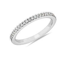 Pavé Matching Diamond Wedding Ring in Platinum (1/8 ct. tw.)