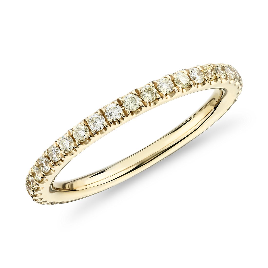 French Pavé Yellow Diamond Ring in 14k Yellow Gold (1/3 ct. tw.)