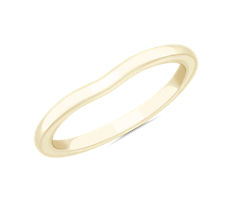 NEW Plain Curved Matching Wedding Ring in 18k Yellow Gold (1.8 mm)