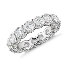 Blue Nile Signature Comfort Fit Diamond Eternity Ring in Platinum (4 5/8 ct. tw.)