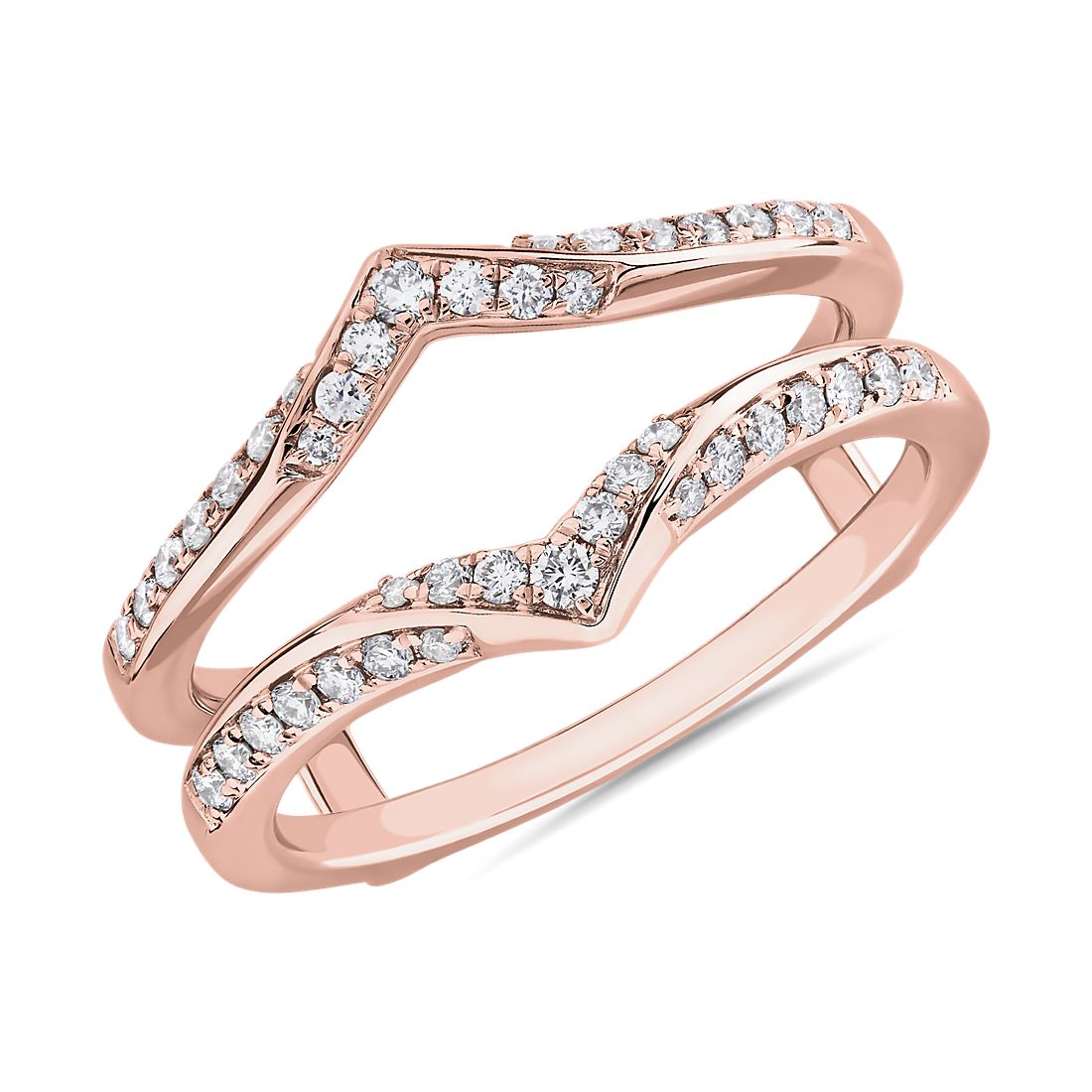 Pointed Diamond Insert in 18k Rose Gold (1/3 ct. tw.)