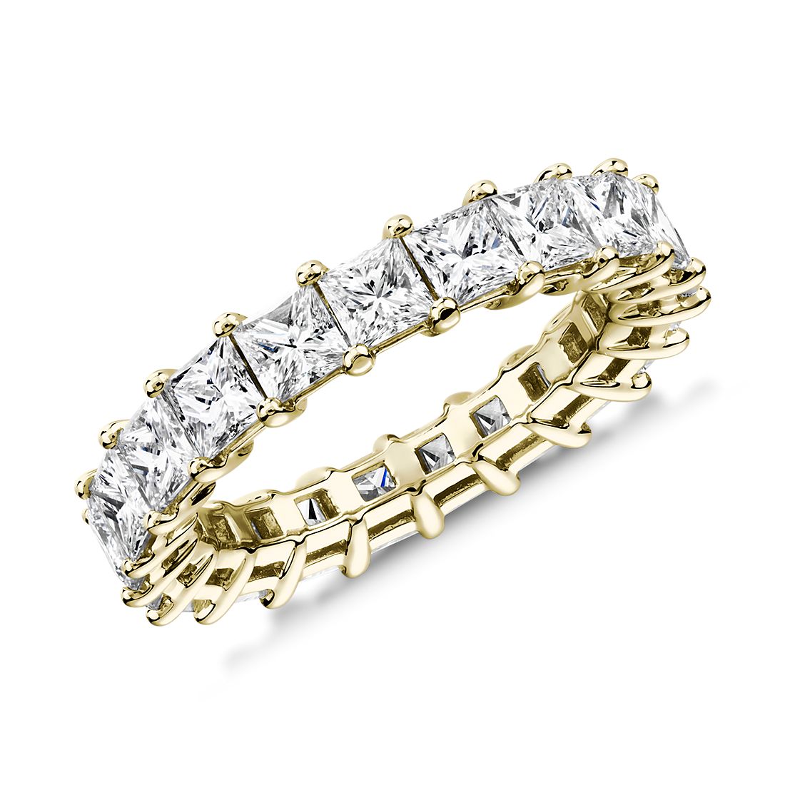 Princess Cut Diamond Eternity Ring in 18k Yellow Gold (4.0 ct. tw.)