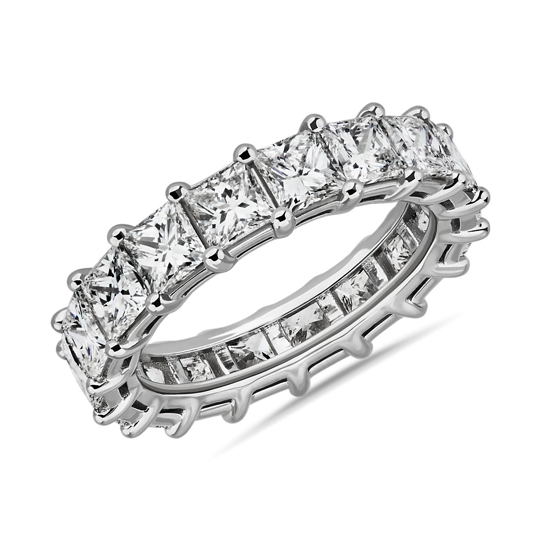 Princess Shape Diamond Eternity Ring in Platinum (5.0 ct. tw.)