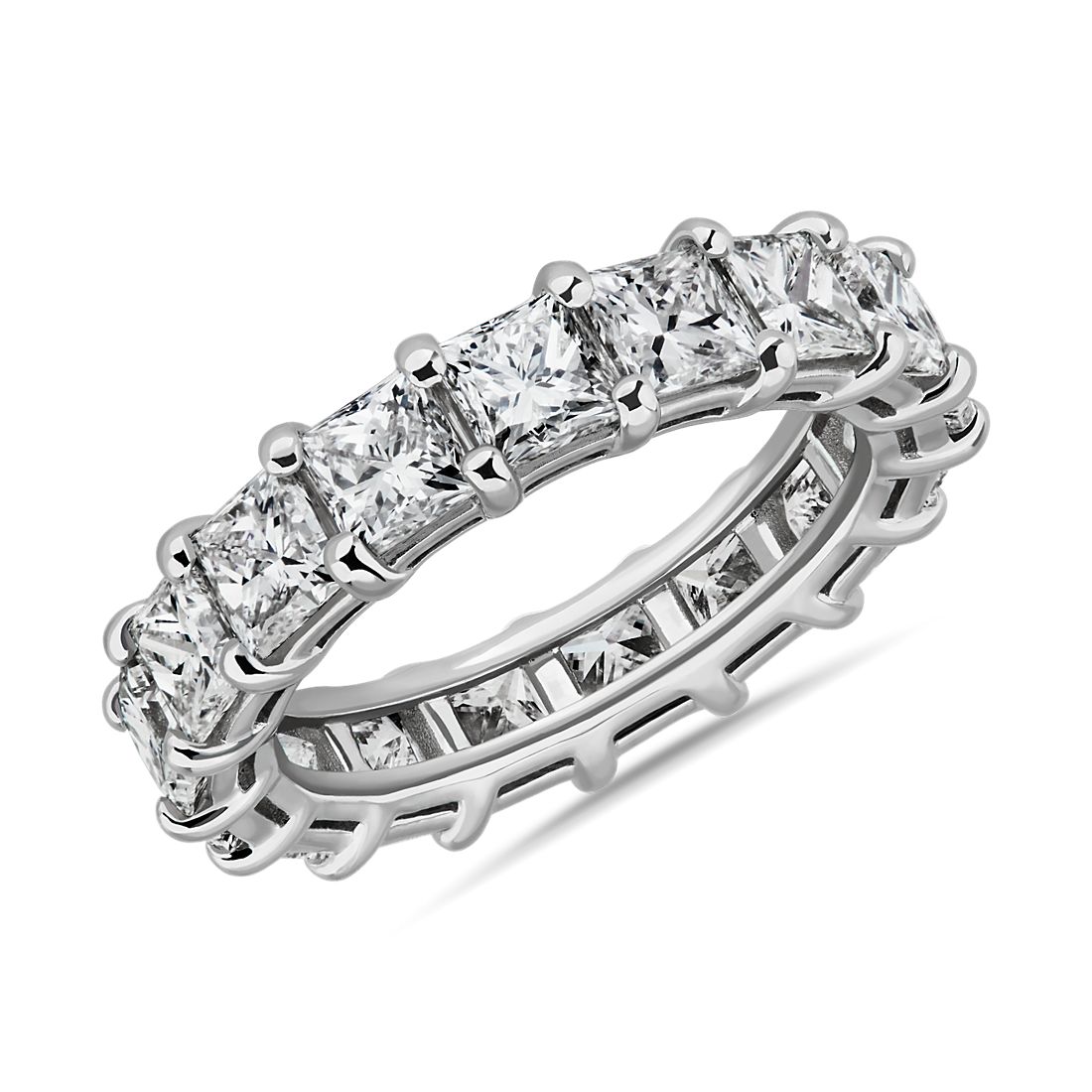 Princess Shape Diamond Eternity Ring in Platinum (6.0 ct. tw.)