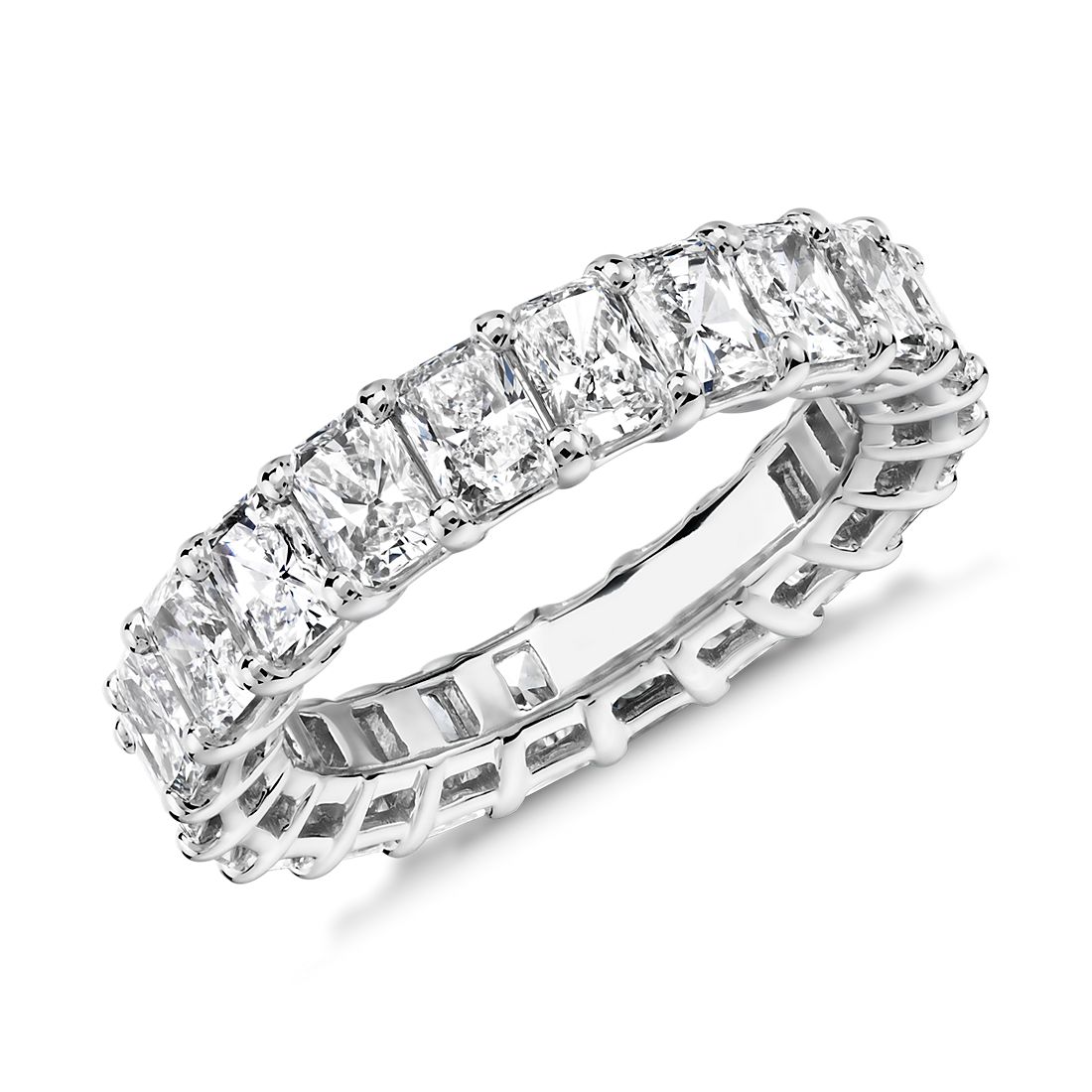 Radiant Shape Diamond Eternity Ring in Platinum (5.0 ct. tw.)