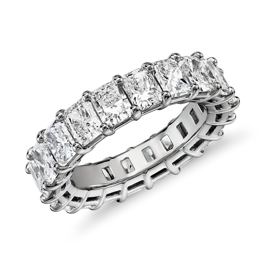 Radiant Shape Diamond Eternity Ring in Platinum (6.0 ct. tw.)