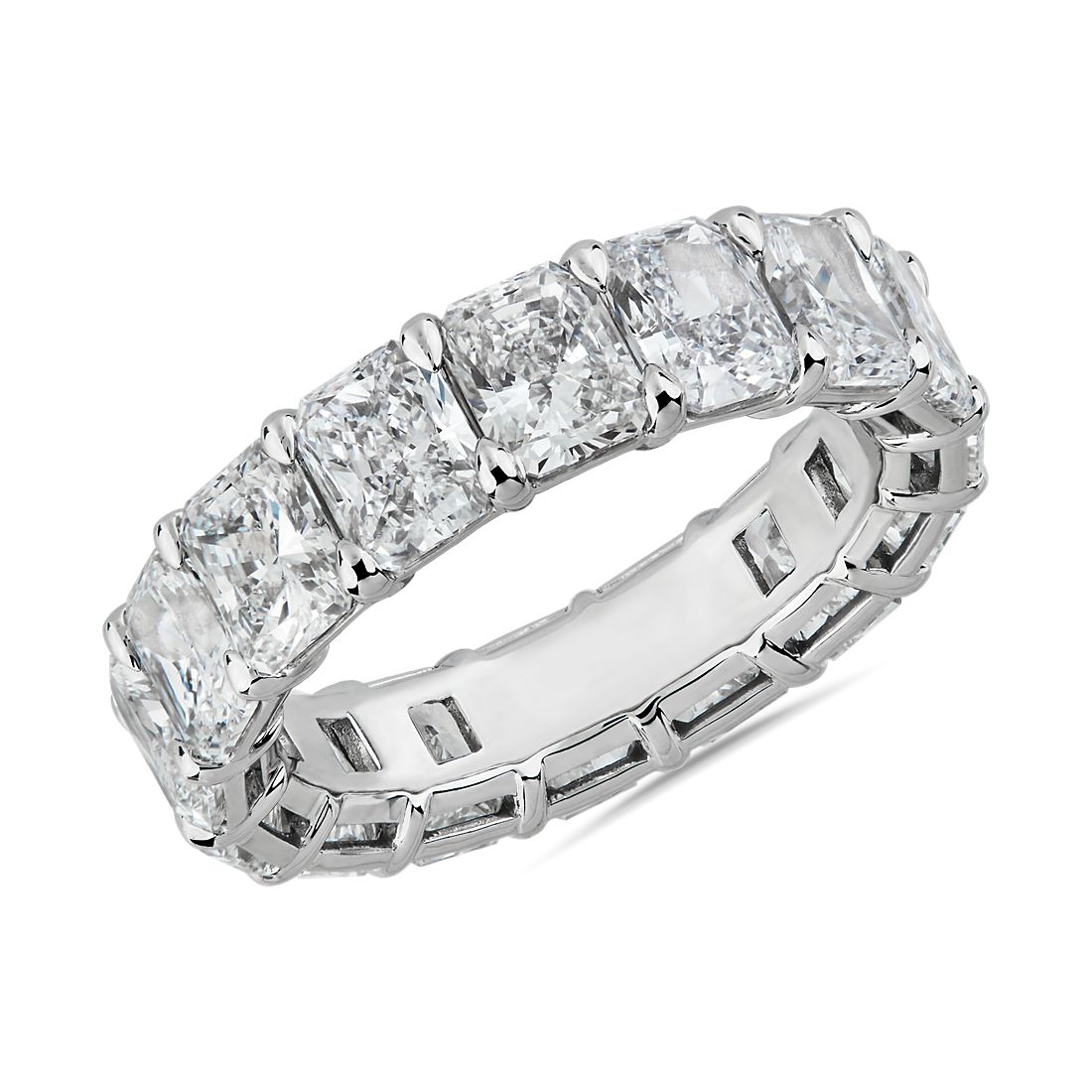 Radiant Shape Diamond Eternity Ring in Platinum (8.0 ct. tw.)