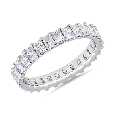 Blue nile emerald store cut eternity band