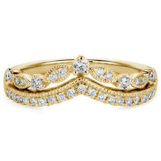 Regal Curved Diamond Ring in 14k Yellow Gold (1/4 ct. tw.)