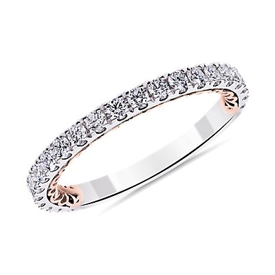 Regalia Diamond Wedding Ring in 14k White and Rose Gold (0.55 ct. tw.)