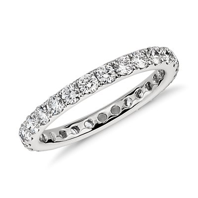 Riviera Pavé Diamond Eternity Ring in Platinum (0.95 ct. tw.)