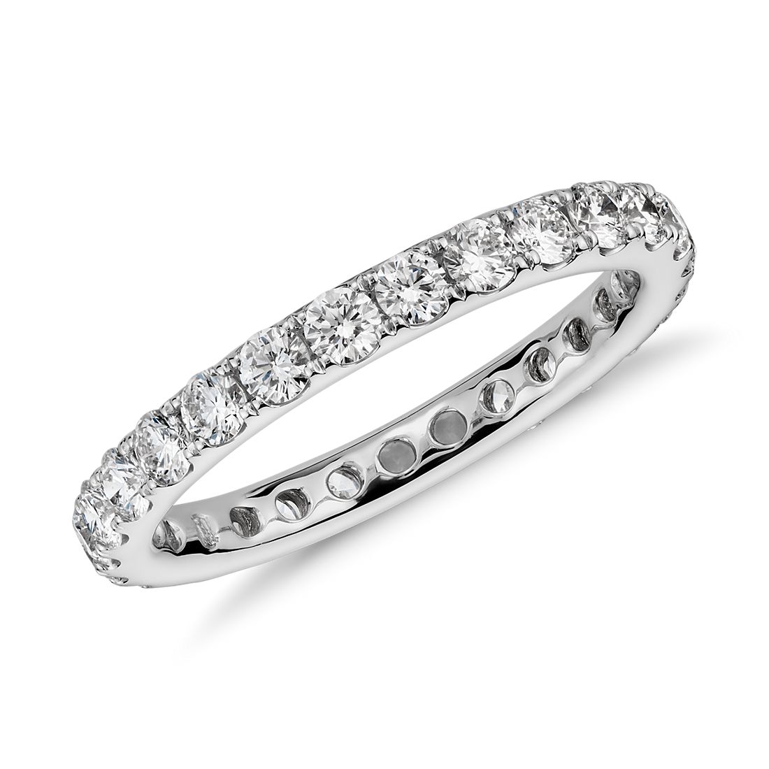 Riviera Pavé Diamond Eternity Ring in 14k White Gold (1 ct. tw.)