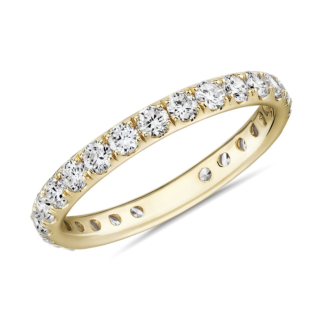 Riviera Pavé Diamond Eternity Ring in 18k Yellow Gold (0.95 ct. tw.)
