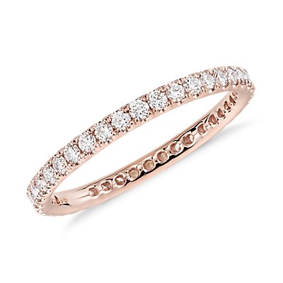 Riviera Pavé Diamond Eternity Ring in 14k Rose Gold (1/2 ct. tw.)
